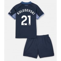 Tottenham Hotspur Dejan Kulusevski #21 Auswärts Trikotsatz Kinder 2023-24 Kurzarm (+ Kurze Hosen)